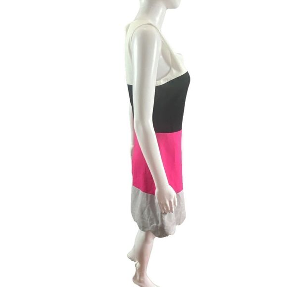 Andrée by Unit Midi Colorblock Dress Womens Small Pink black White NWT!! - Picture 3 of 8